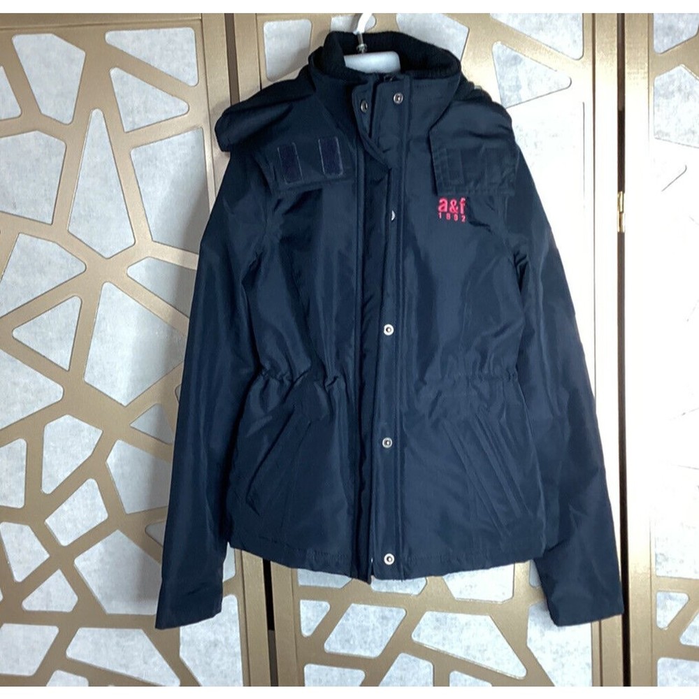 Kids Abercrombie and Fitch All Season Weather Warrior Hood Jacket M 10 12 girls